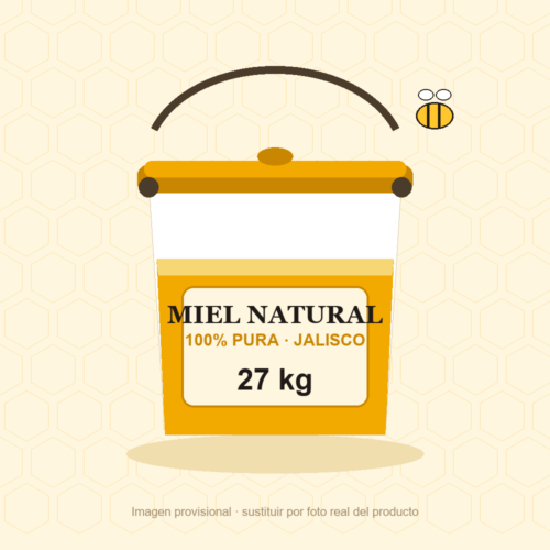 Cubeta de miel natural de 27 kg – Mieles Pasabi